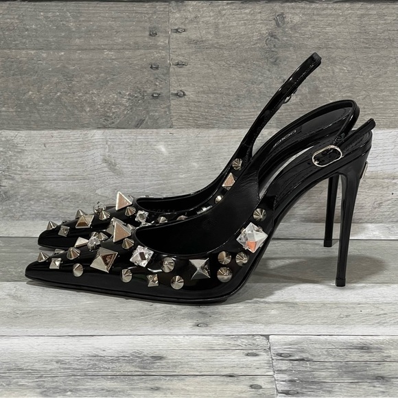 DOLCE&GABBANA Studded Slingback Pump in black - Sz - 6 .US/36 .EU - Picture 5 of 12
